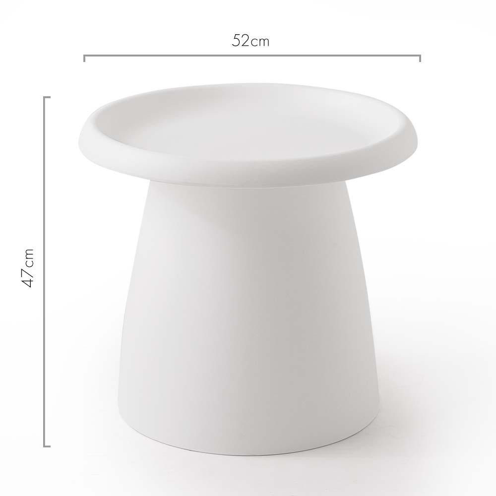 Artiss Coffee Table Round 52CM Plastic White - Harrogates