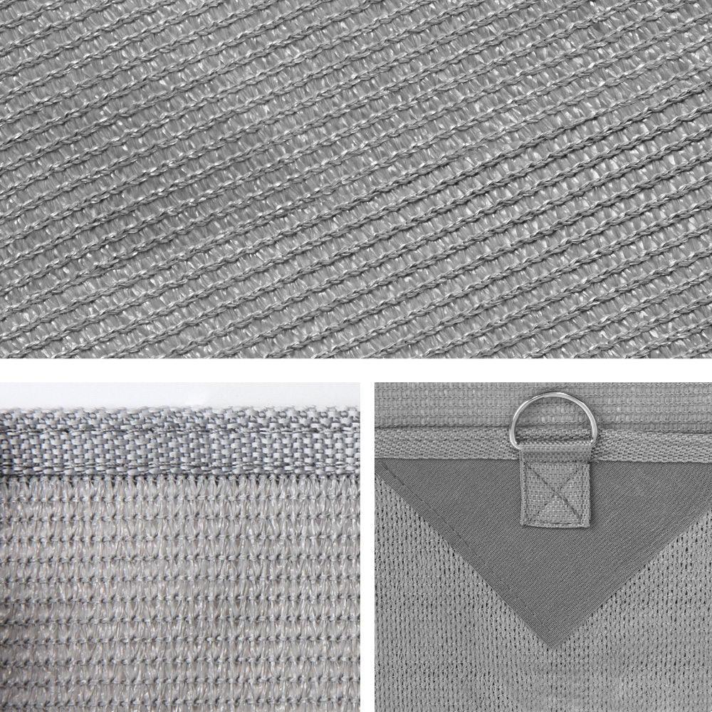 Caravan Privacy Screen Roll Out Awning 3.4x1.95M End Wall Side Sun Shade Grey - Harrogates