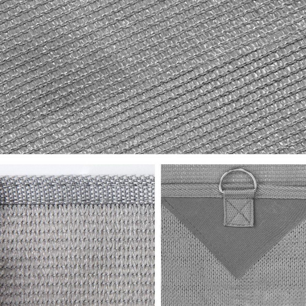 Caravan Privacy Screen Roll Out Awning 4.6x1.95M End Wall Side Sun Shade Grey - Harrogates