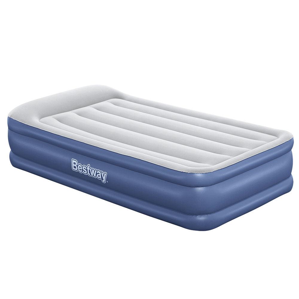 Bestway Air Mattress Inflatable Bed 46cm Airbed Single Blue - Harrogates
