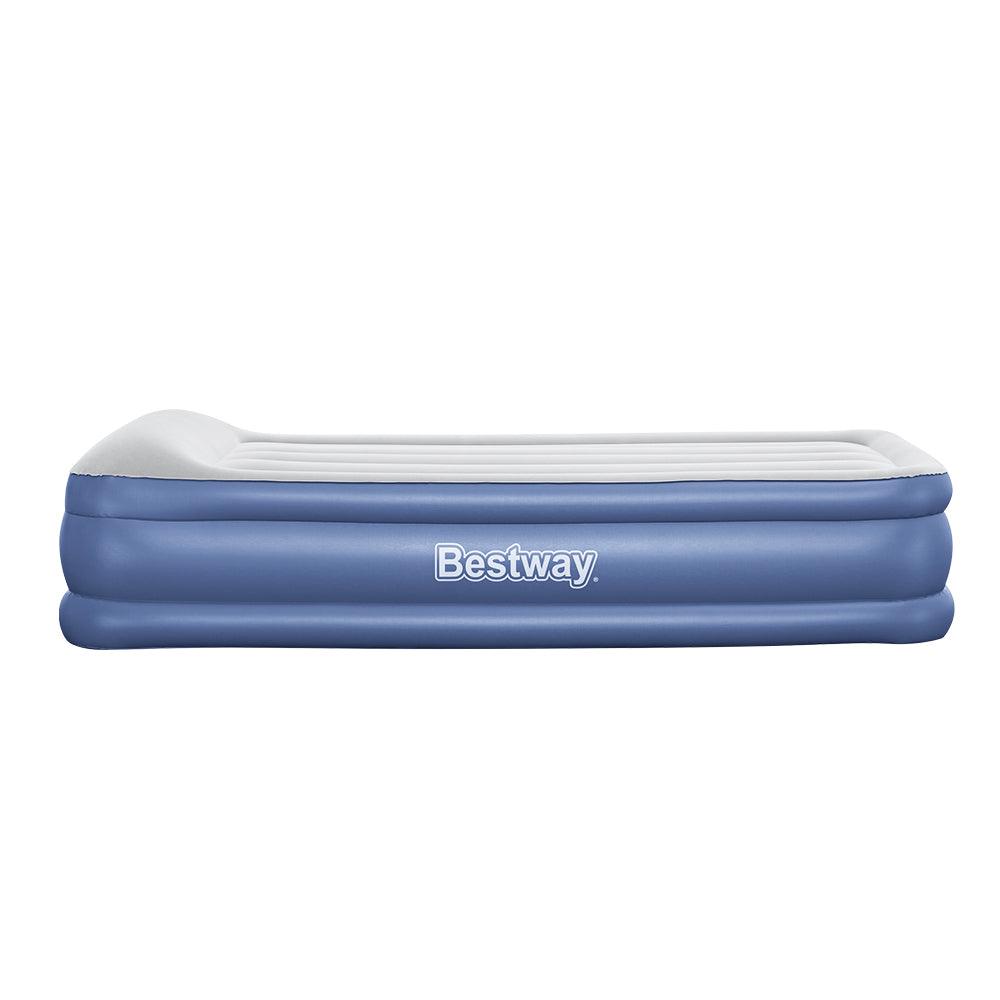 Bestway Air Mattress Inflatable Bed 46cm Airbed Single Blue - Harrogates