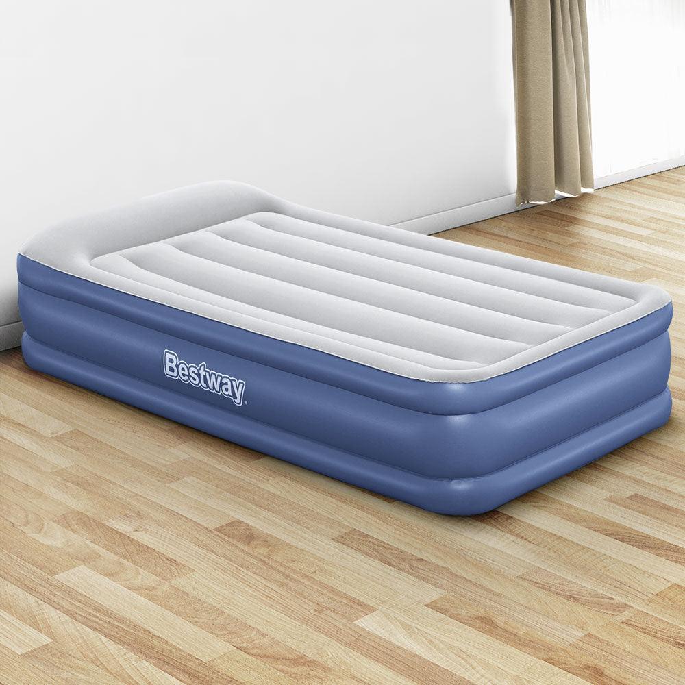 Bestway Air Mattress Inflatable Bed 46cm Airbed Single Blue - Harrogates