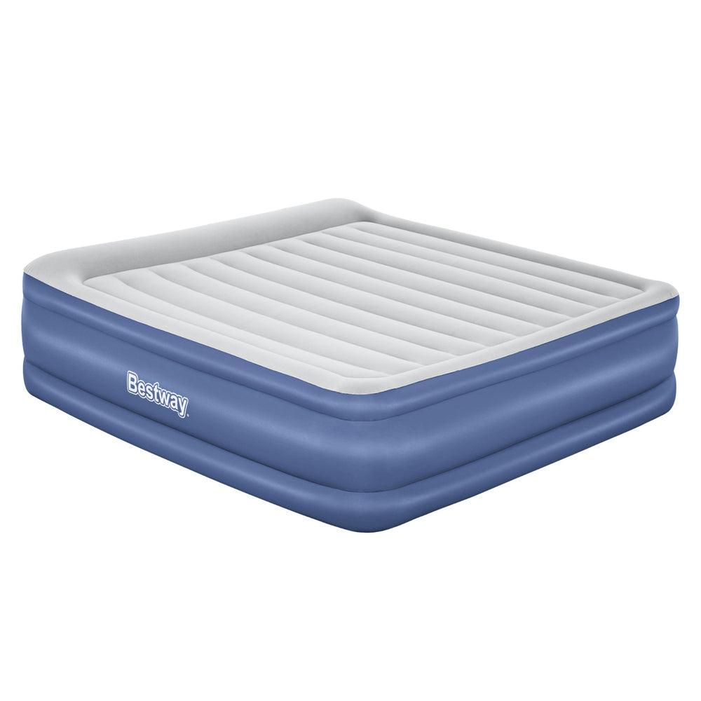 Bestway Air Mattress King Inflatable Bed 56cm Airbed Blue - Harrogates