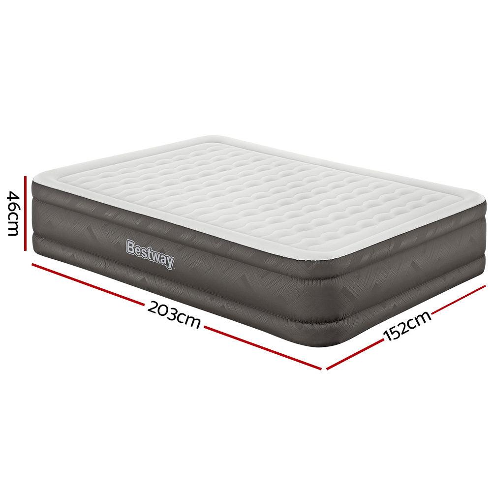 Bestway Air Mattress Queen Inflatable Bed 46cm Airbed Grey - Harrogates