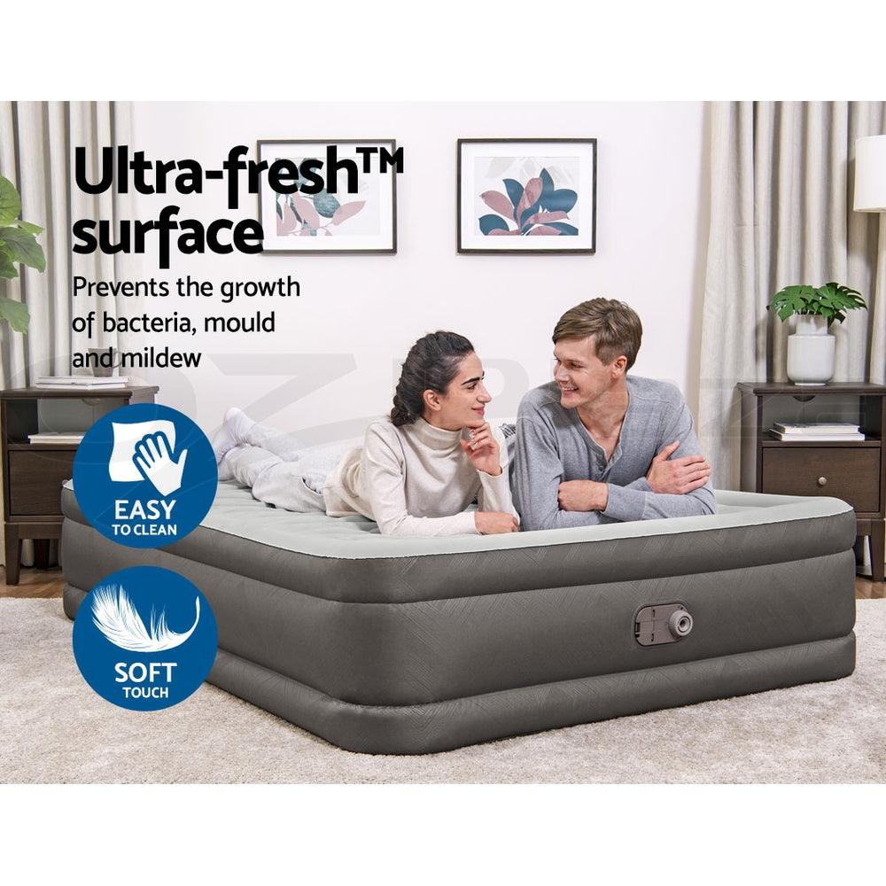 Bestway Air Mattress Queen Inflatable Bed 46cm Airbed Grey - Harrogates