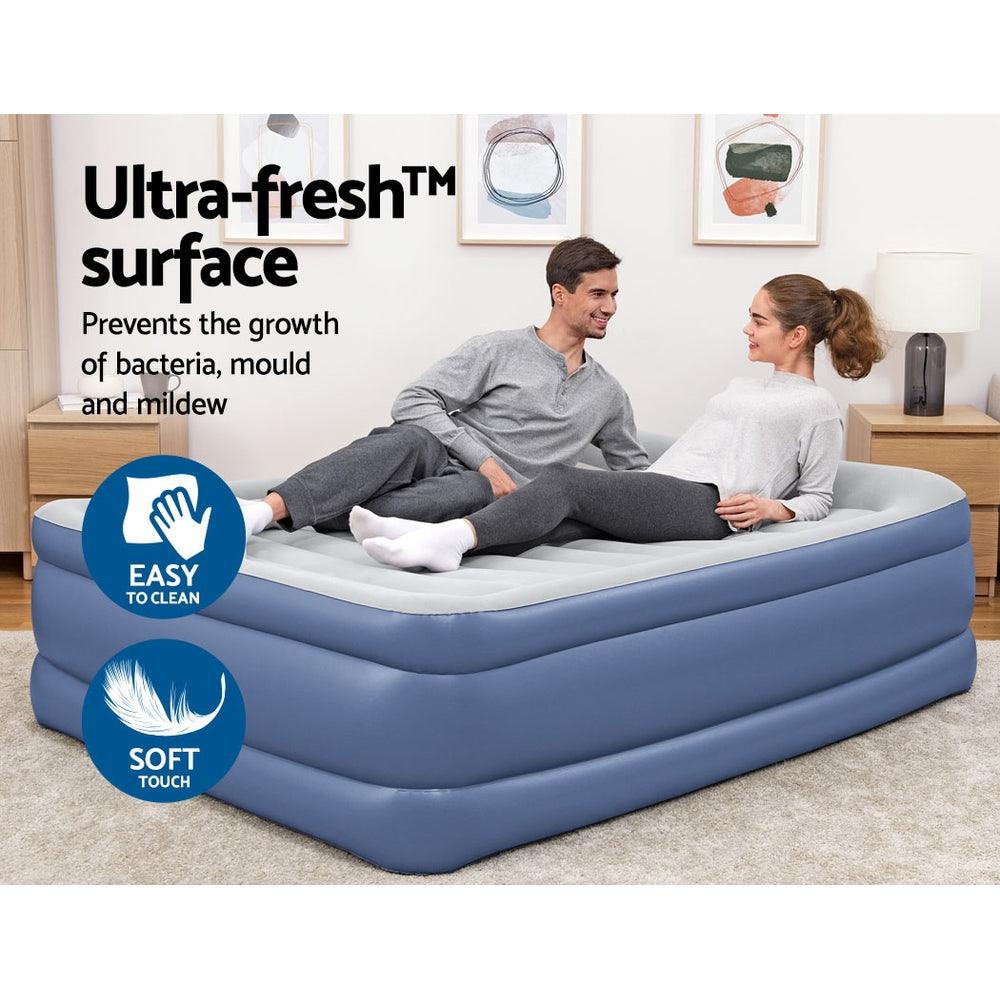 Bestway Air Mattress Queen Inflatable Bed 61cm Airbed Blue - Harrogates
