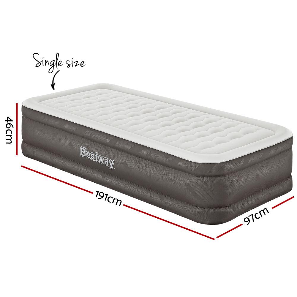 Bestway Air Mattress Single Inflatable Bed 46cm Airbed Grey - Harrogates