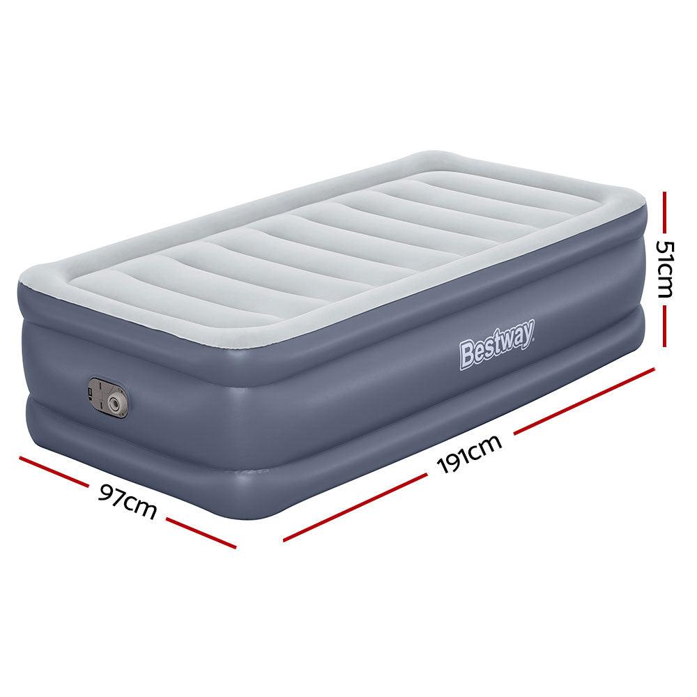 Bestway Mattress Air Bed Single Size 51CM Inflatable Camping Beds Home Outdoor - Harrogates