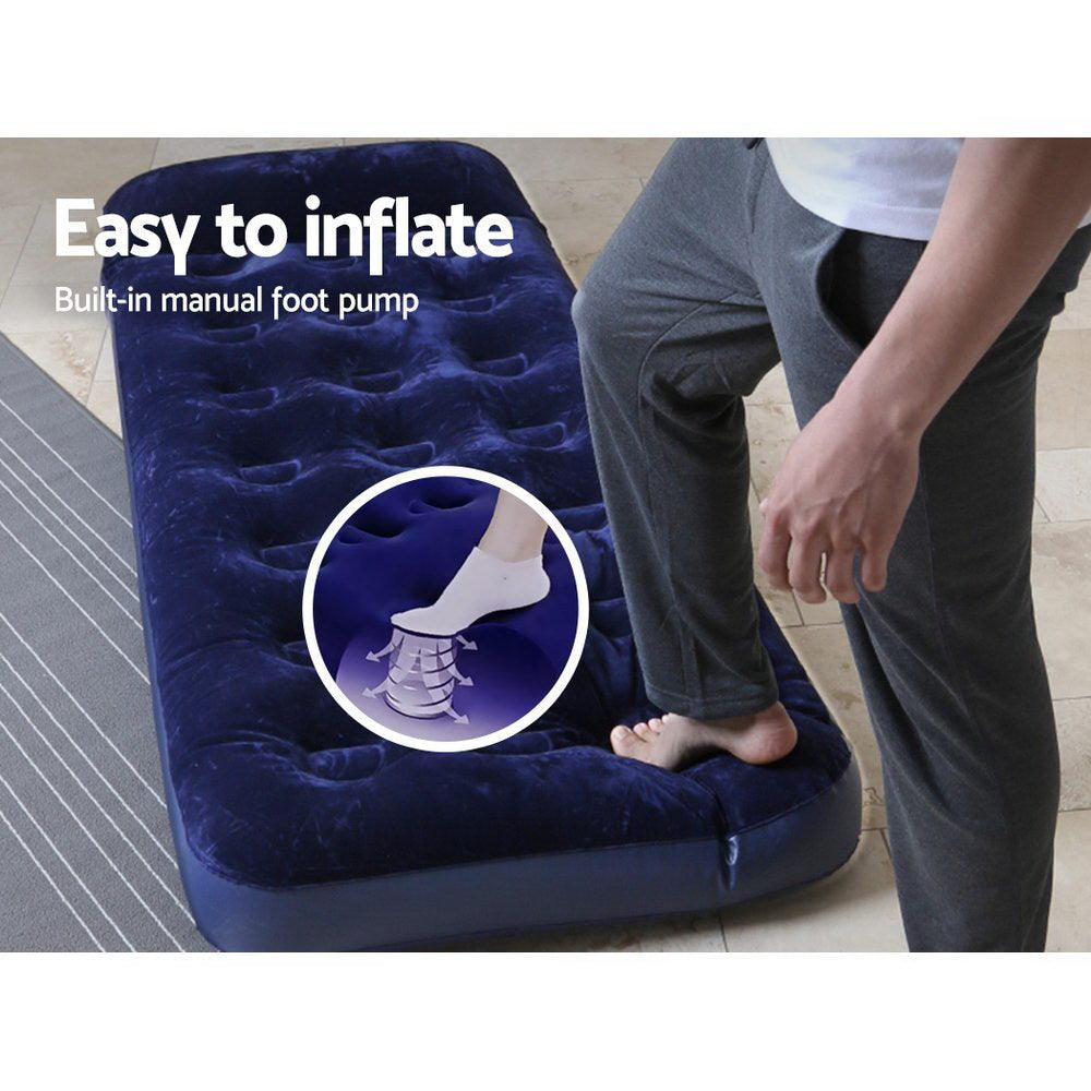 Bestway Single Size Inflatable Air Mattress - Navy - Harrogates