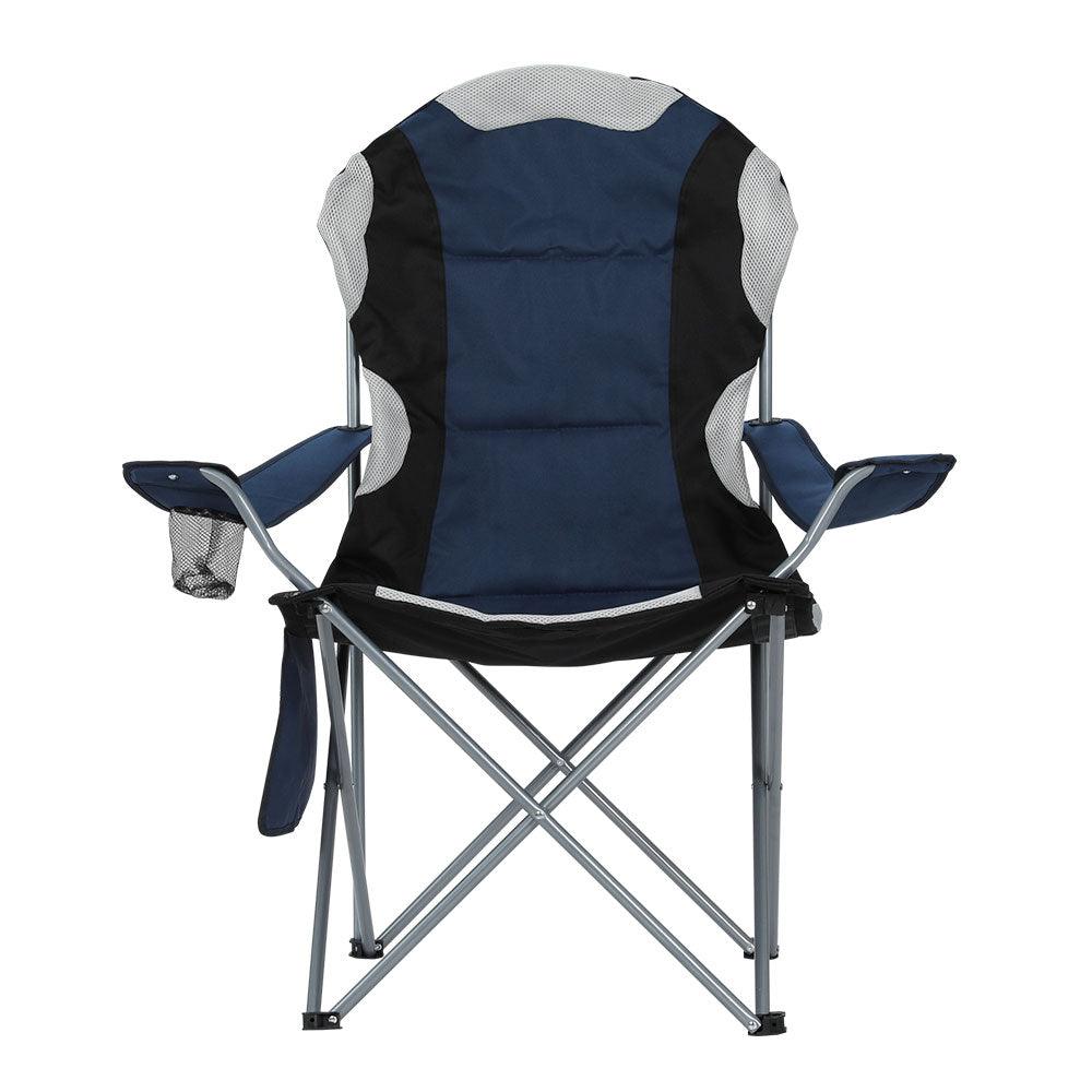 Weisshorn Camping Folding Chair Portable Outdoor Hiking Fishing Picnic Navy 2pcs - Harrogates