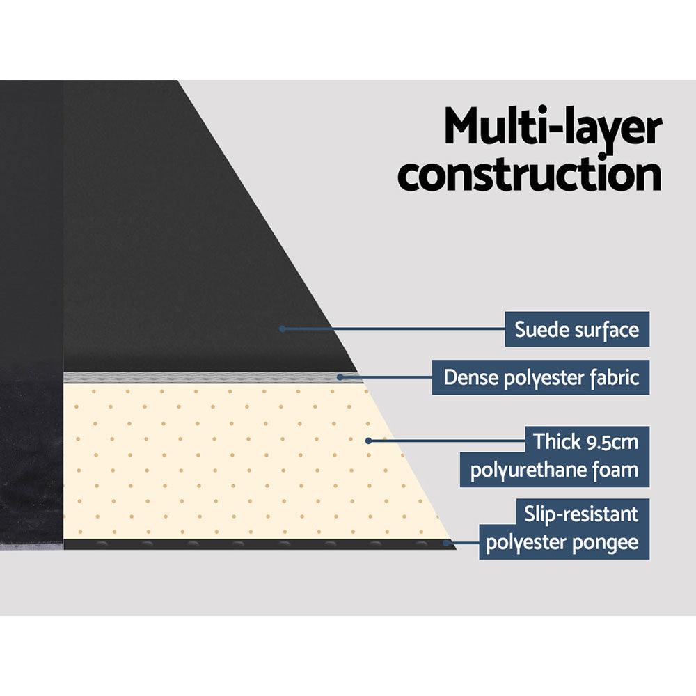 Weisshorn Self Inflating Mattress Camping Sleeping Mat Air Bed Pad Single Black - Harrogates