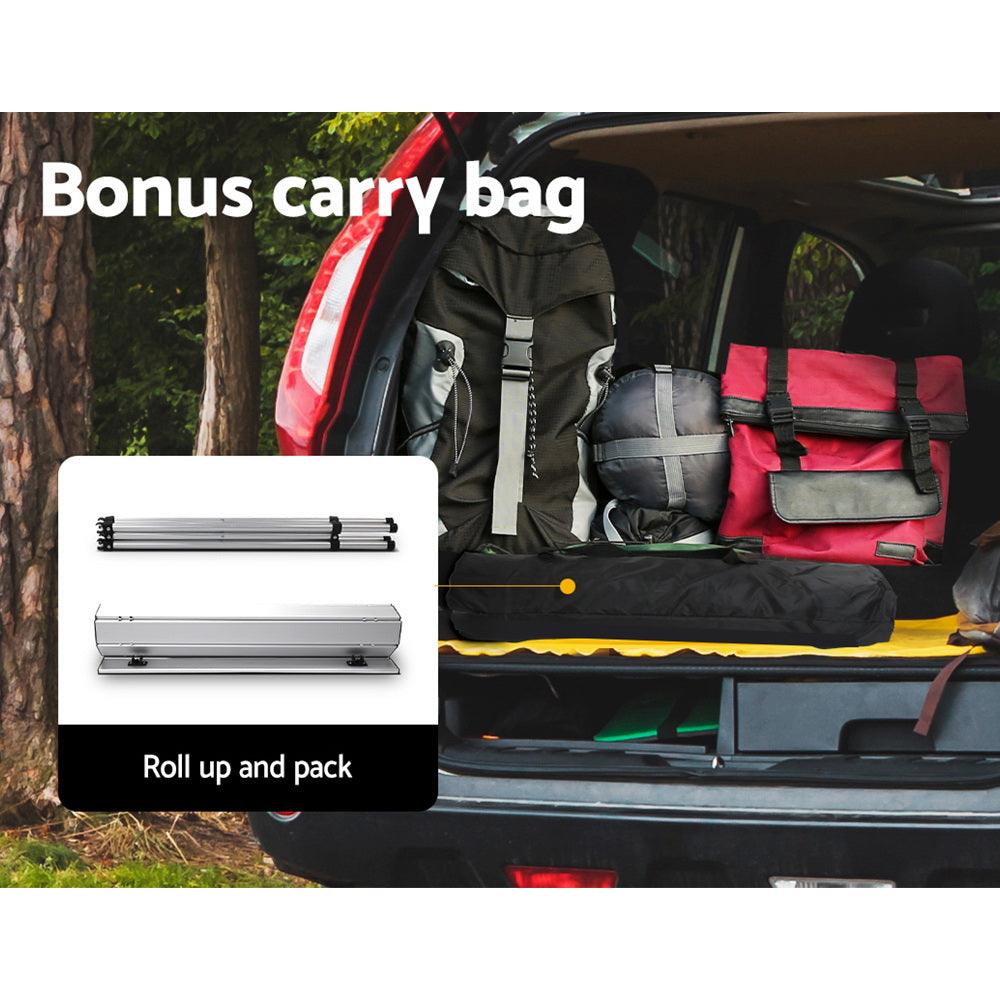 Weisshorn Folding Camping Table 70CM Roll Up Outdoor Picnic BBQ Aluminium Desk - Harrogates