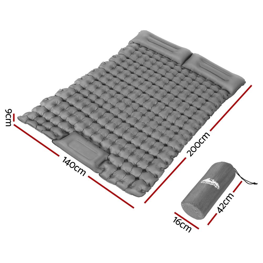 Weisshorn Self Inflating Mattress Camping Sleeping Mat Air Bed Double Pillow Bag - Harrogates