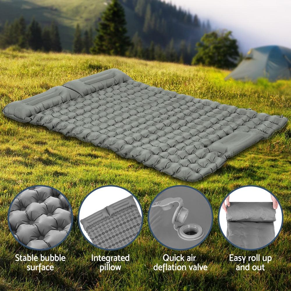 Weisshorn Self Inflating Mattress Camping Sleeping Mat Air Bed Double Pillow Bag - Harrogates