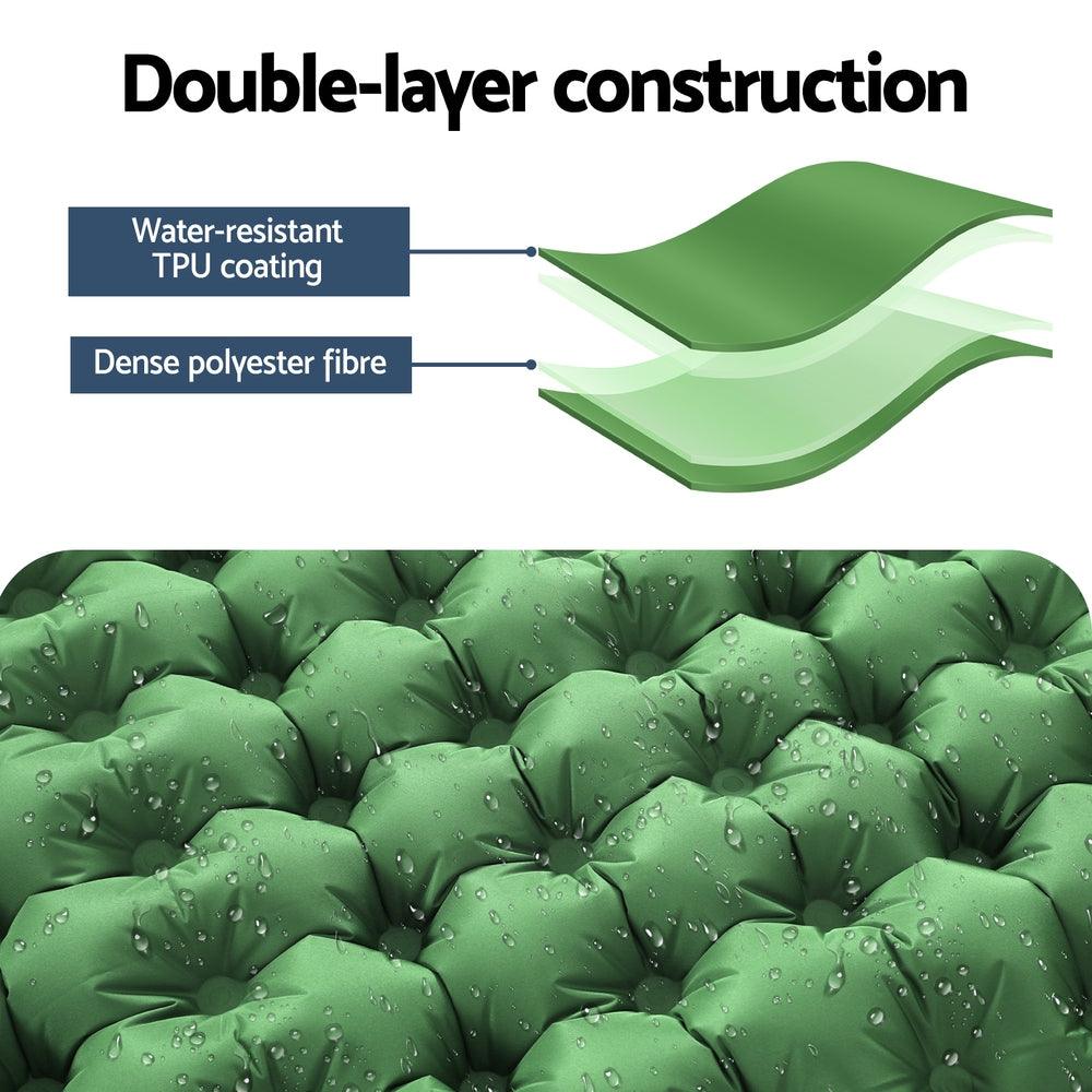 Weisshorn Self Inflating Mattress Camping Sleeping Mat Air Bed Pad Single Pillow - Harrogates