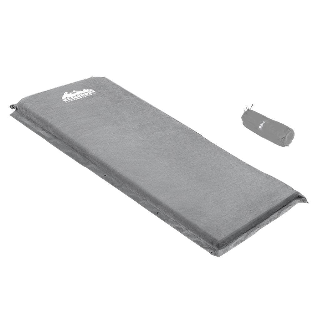 Weisshorn Self Inflating Mattress Camping Sleeping Mat Air Bed Single Grey - Harrogates