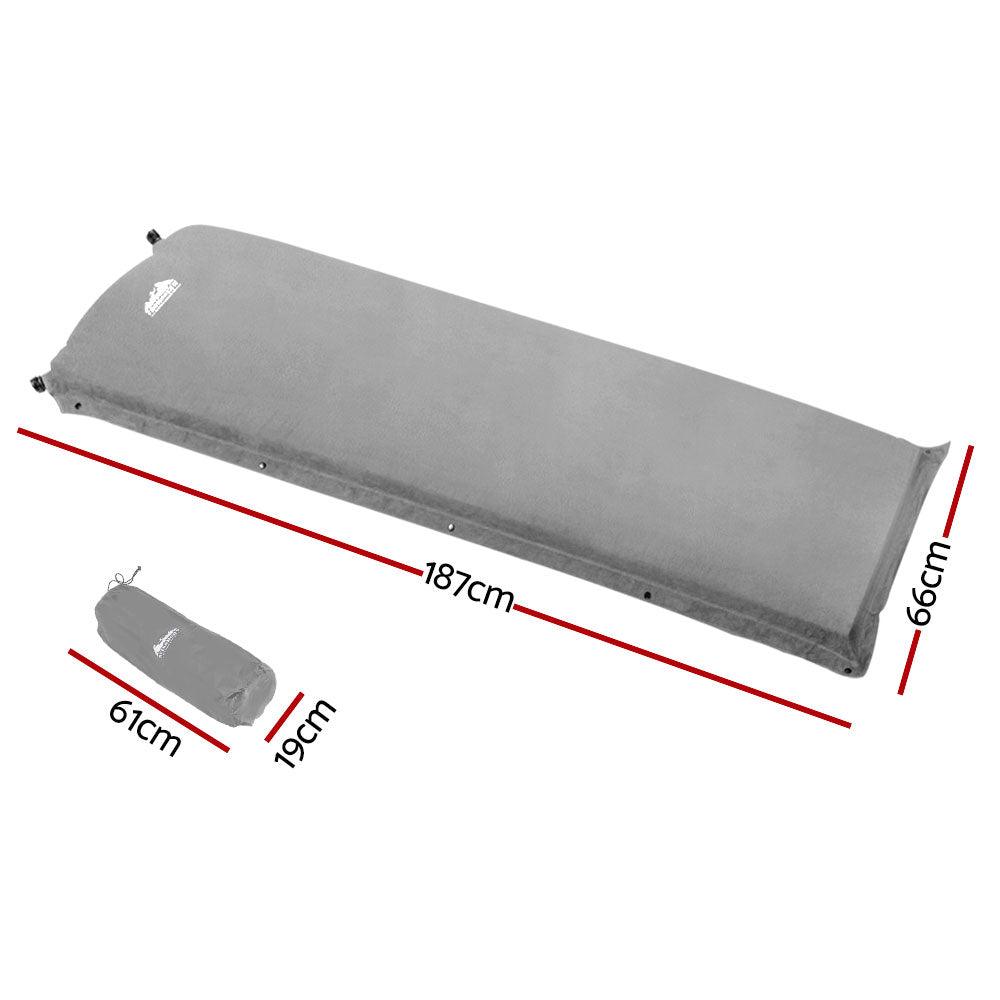 Weisshorn Self Inflating Mattress Camping Sleeping Mat Air Bed Single Grey - Harrogates