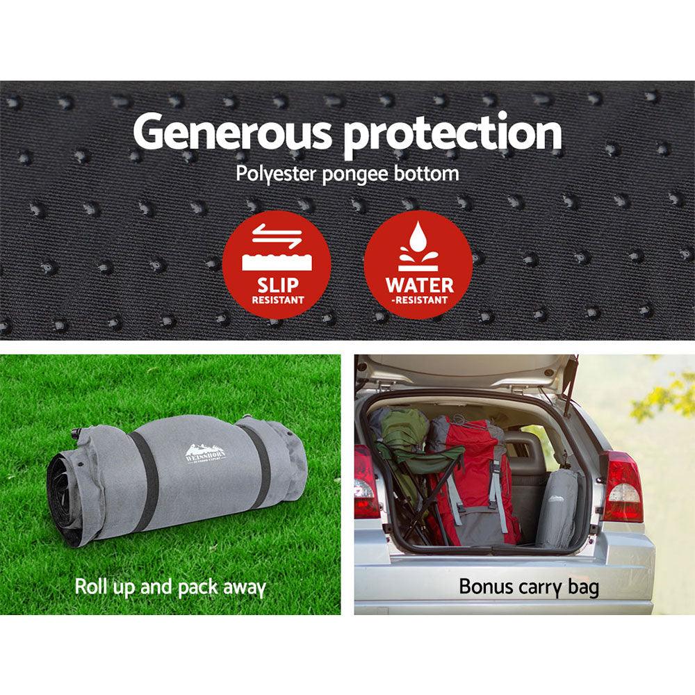 Weisshorn Self Inflating Mattress Camping Sleeping Mat Air Bed Single Grey - Harrogates