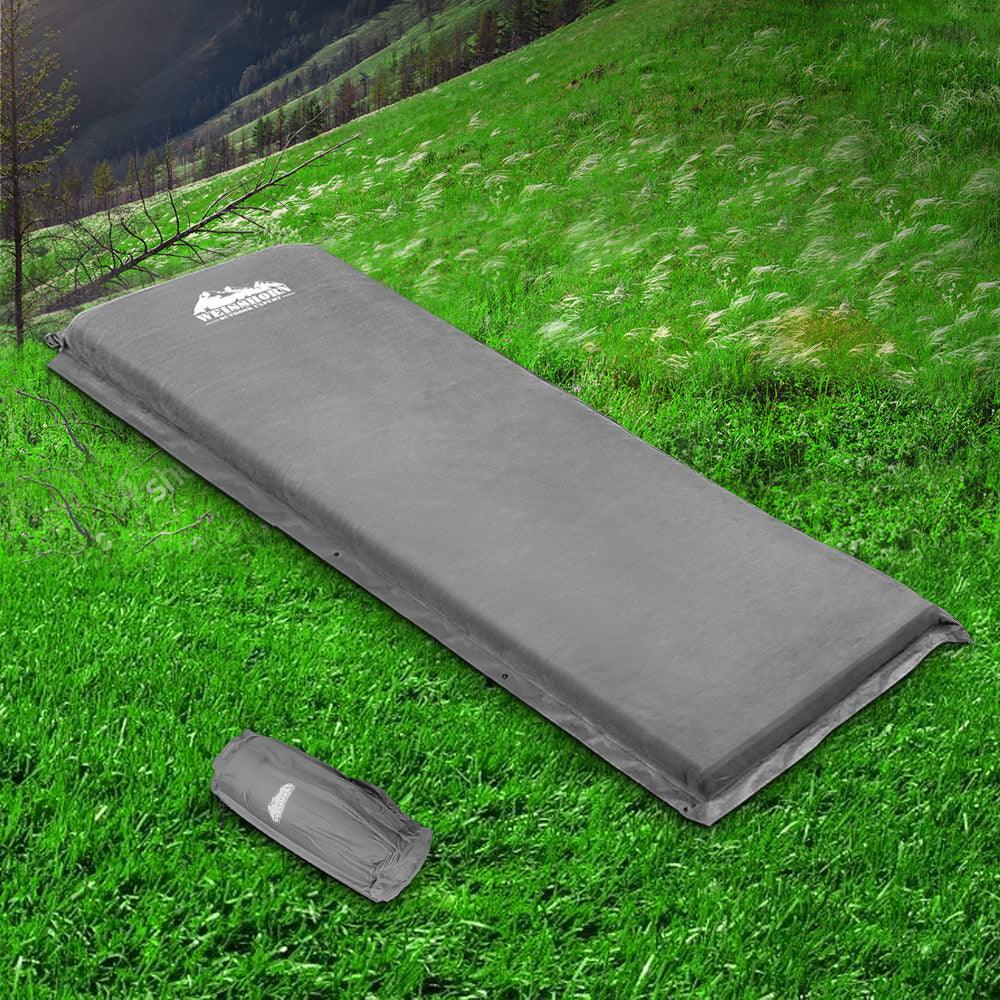 Weisshorn Self Inflating Mattress Camping Sleeping Mat Air Bed Single Grey - Harrogates