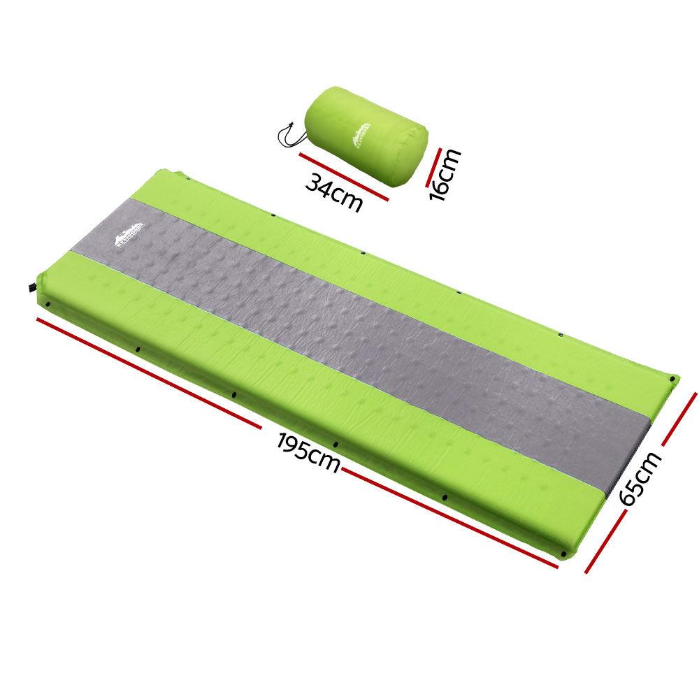 Weisshorn Self Inflating Mattress Camping Sleeping Mat Air Bed Pad Single Green - Harrogates