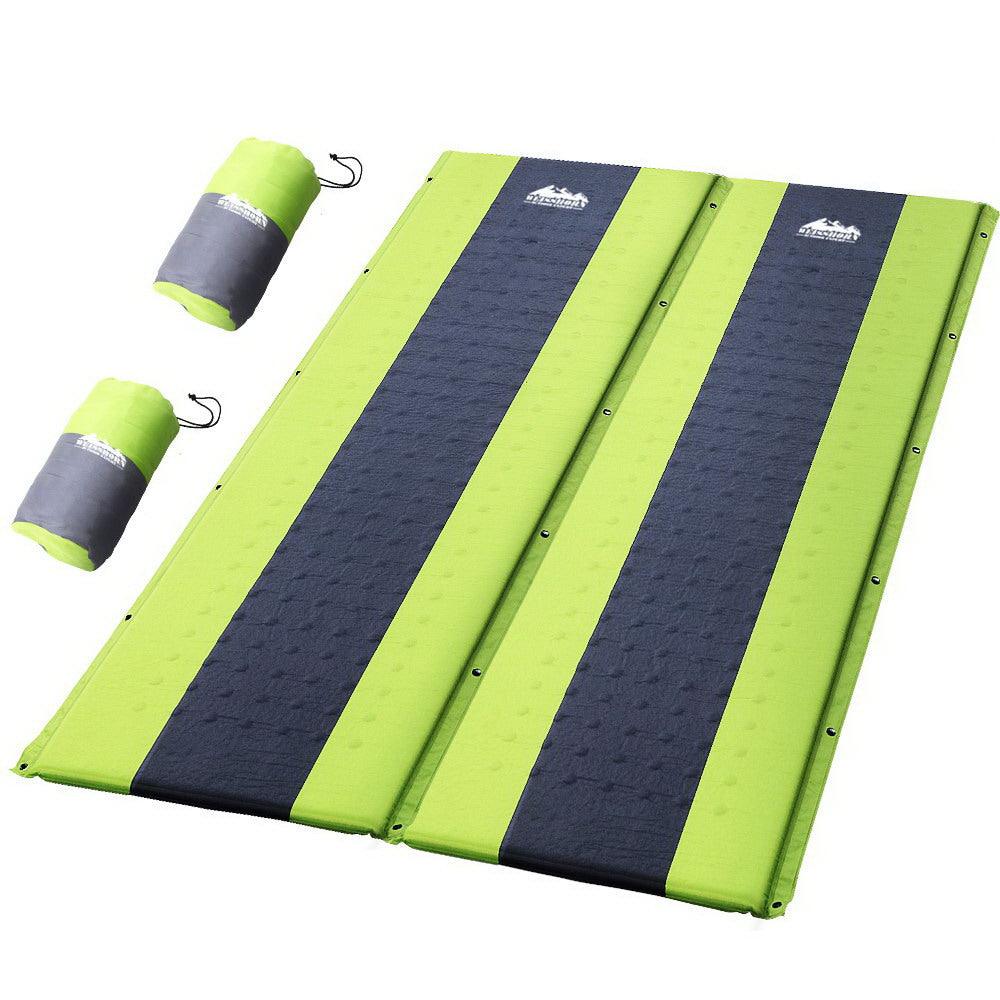 Weisshorn Self Inflating Mattress Camping Sleeping Mat Air Bed Pad Double Green - Harrogates