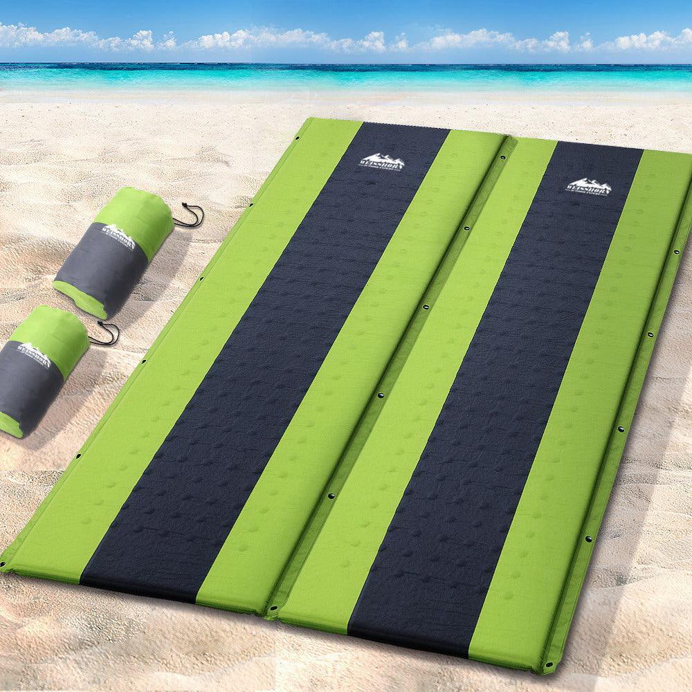 Weisshorn Self Inflating Mattress Camping Sleeping Mat Air Bed Pad Double Green - Harrogates