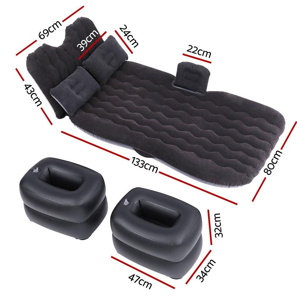Weisshorn Car Mattress 176x80 Inflatable SUV Back Seat Camping Bed Charcoal - Harrogates