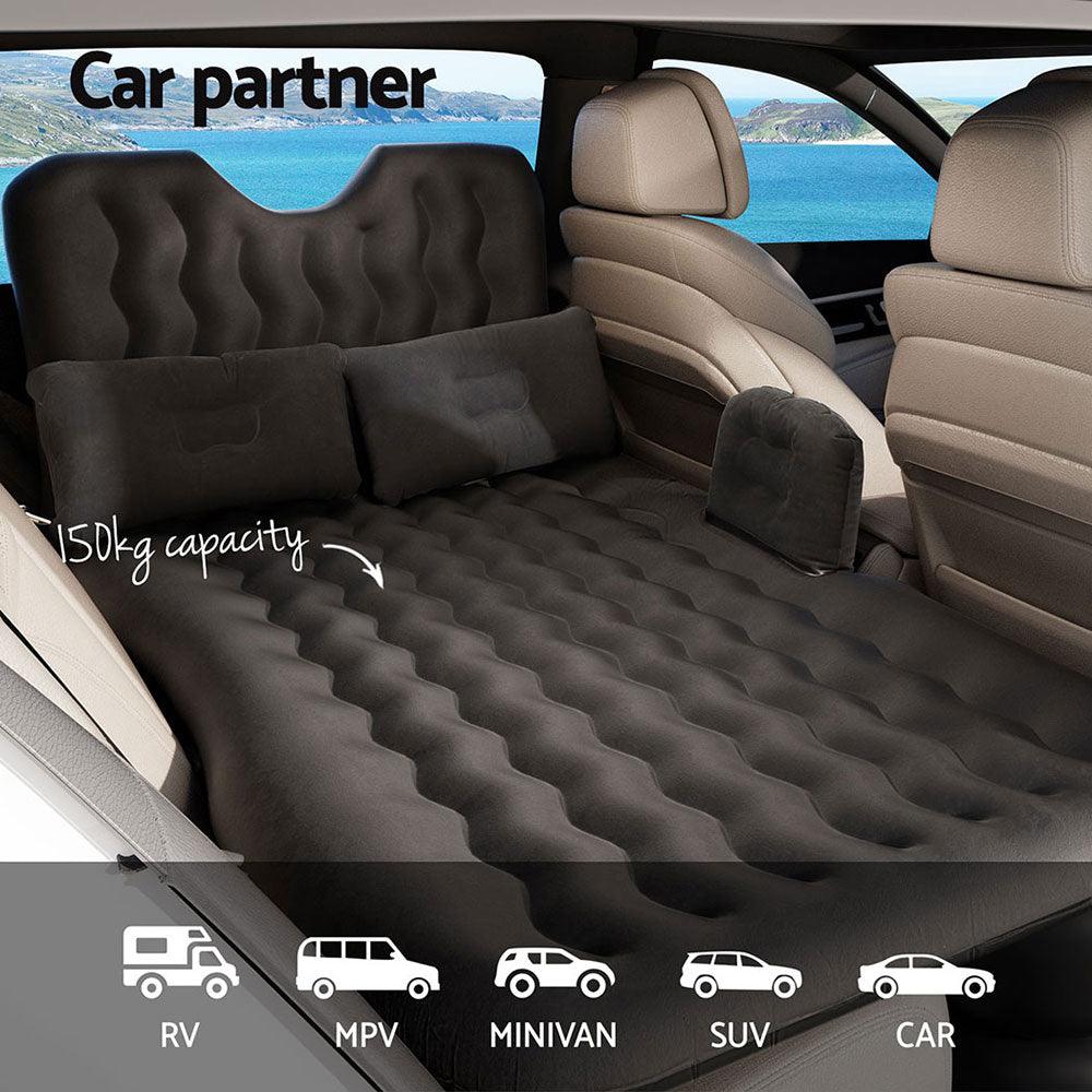 Weisshorn Car Mattress 176x80 Inflatable SUV Back Seat Camping Bed Charcoal - Harrogates