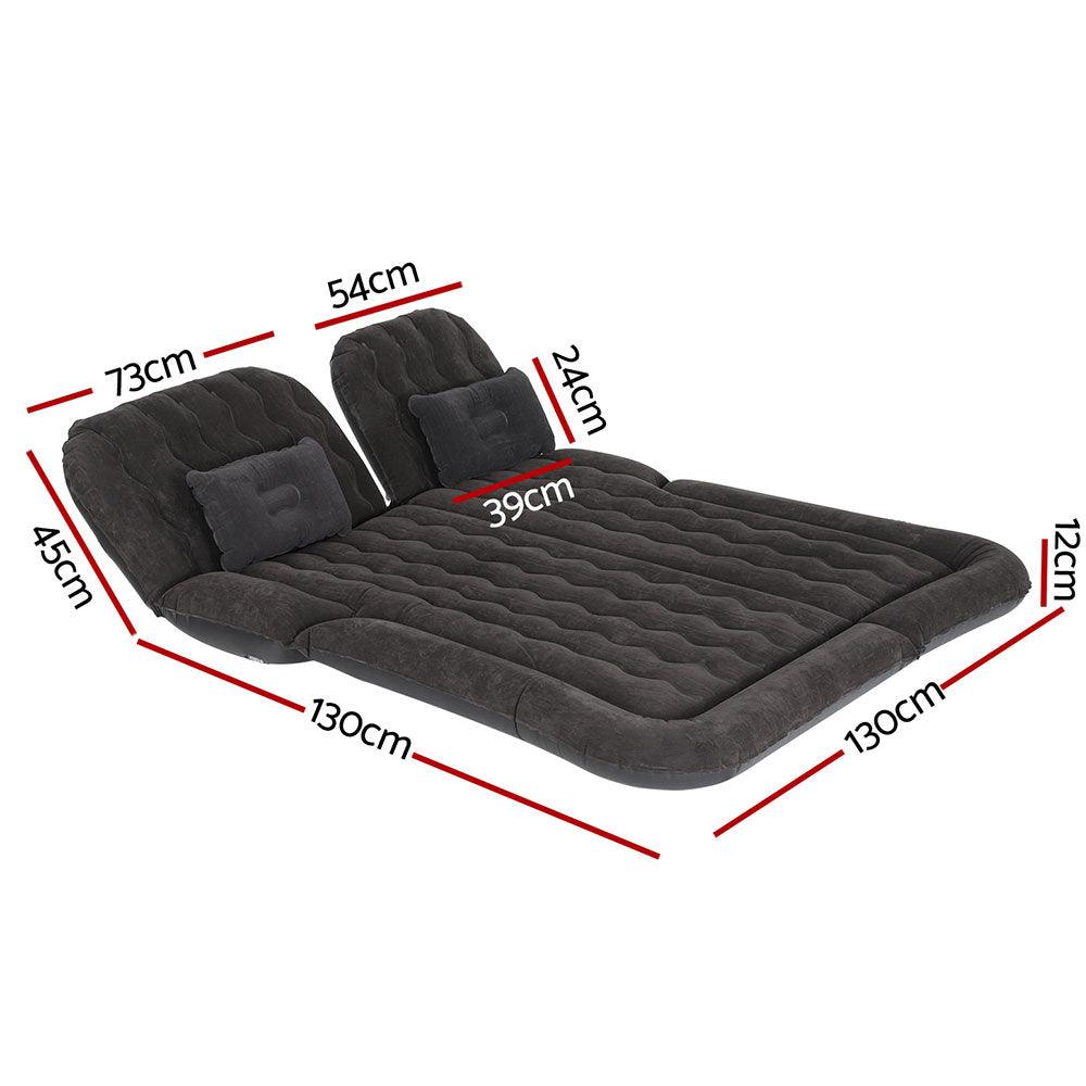 Weisshorn Car Mattress 175x130 Inflatable SUV Back Seat Camping Bed Black - Harrogates