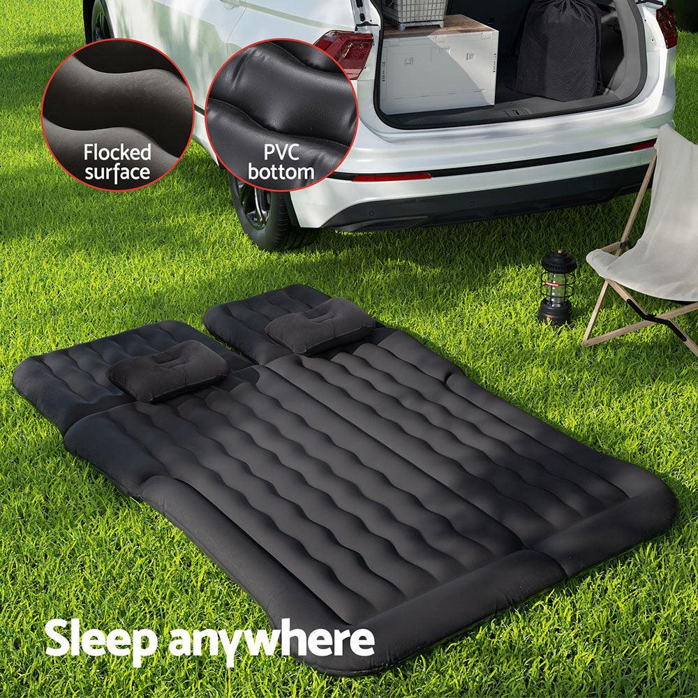 Weisshorn Car Mattress 175x130 Inflatable SUV Back Seat Camping Bed Black - Harrogates