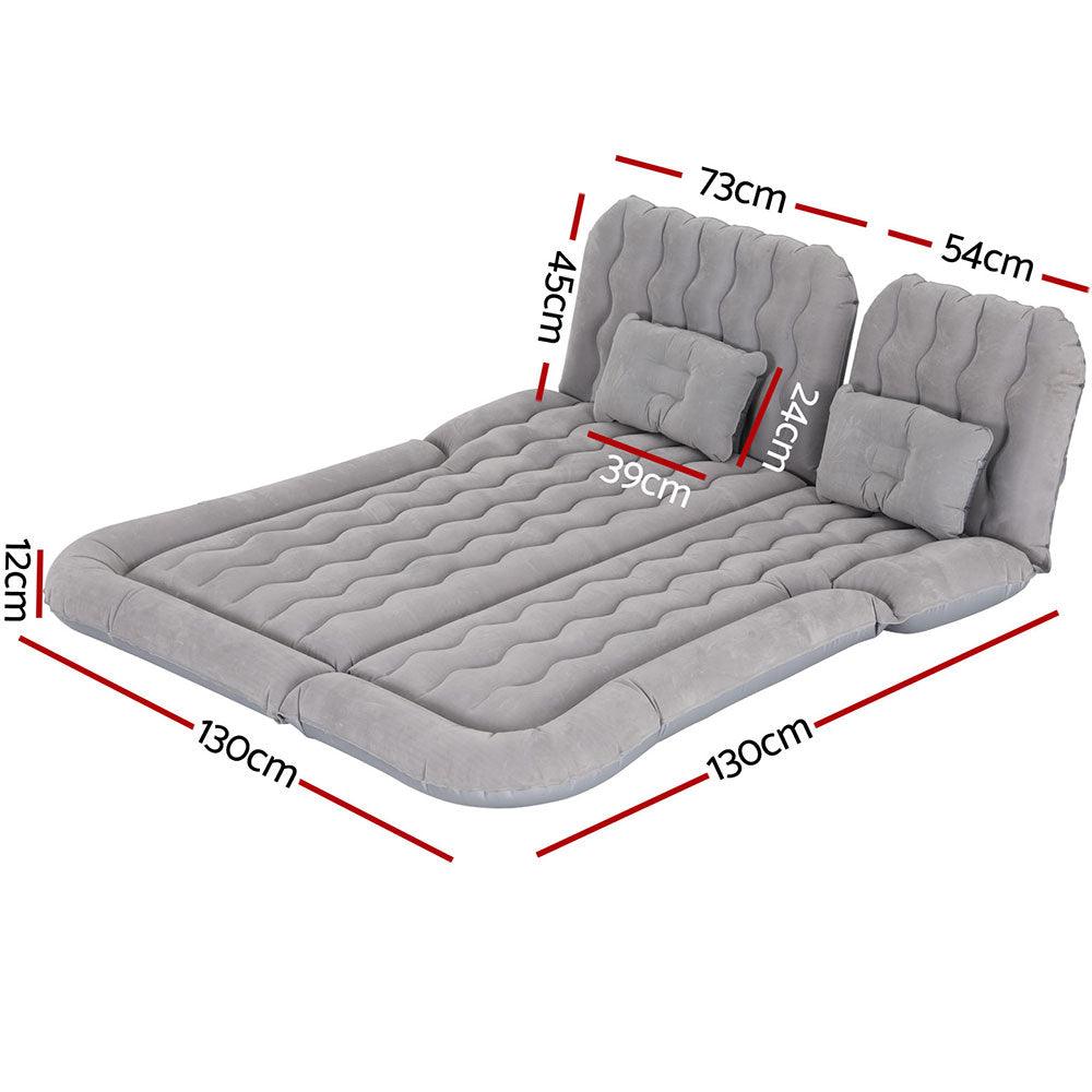 Weisshorn Car Mattress 175x130 Inflatable SUV Back Seat Camping Bed Grey - Harrogates