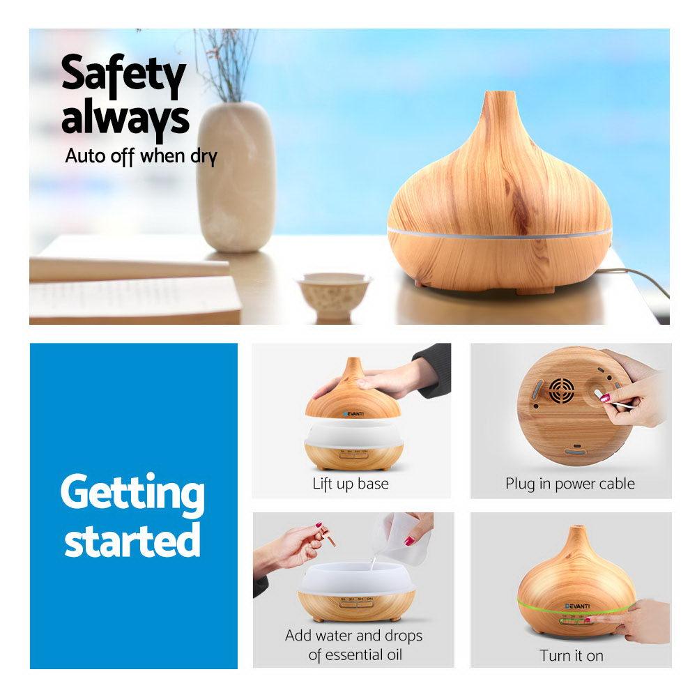 Devanti Aroma Diffuser Aromatherapy Humidifier 300ml - Harrogates