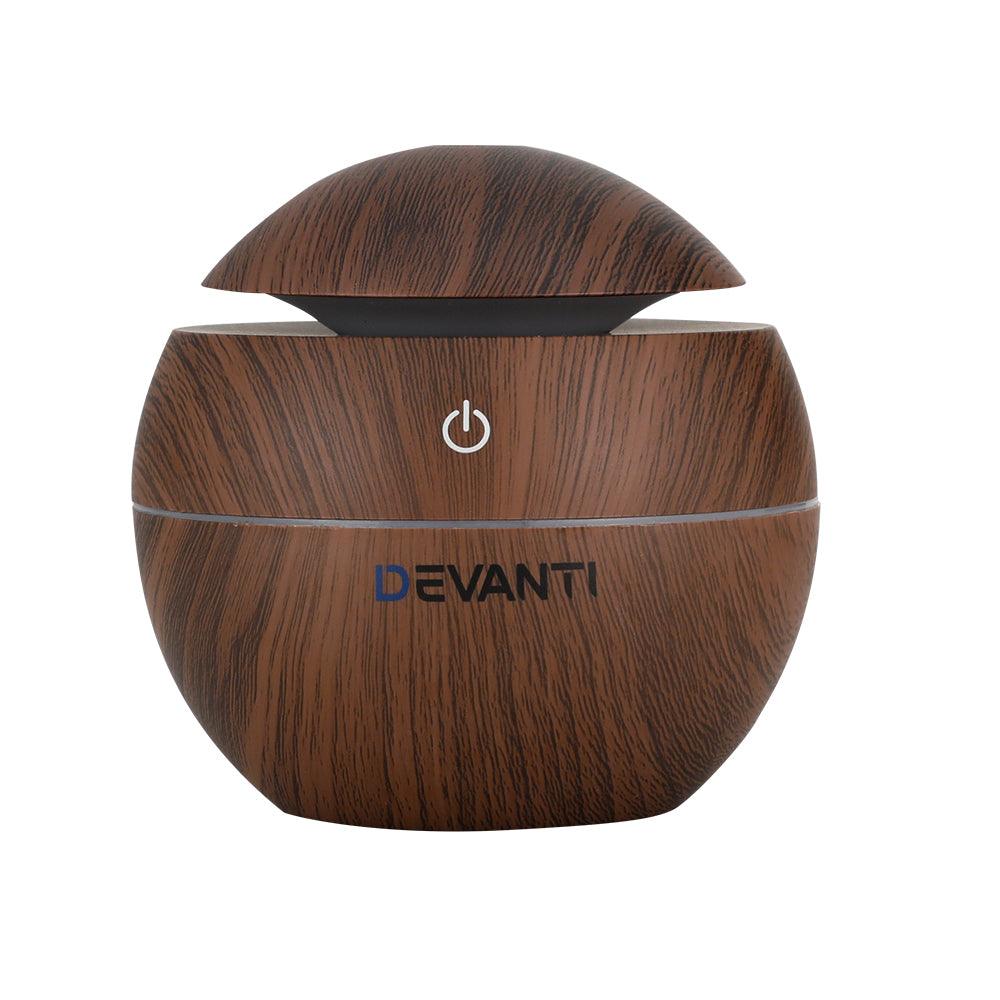 Devanti Aroma Diffuser Aromatherapy Dark Wood 130ml - Harrogates