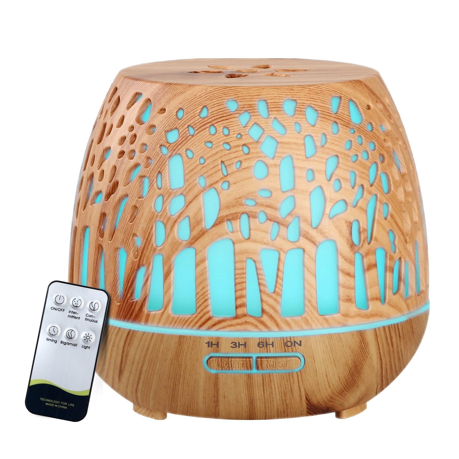 Devanti Aroma Diffuser Aromatherapy Wood Grain 400ml - Harrogates