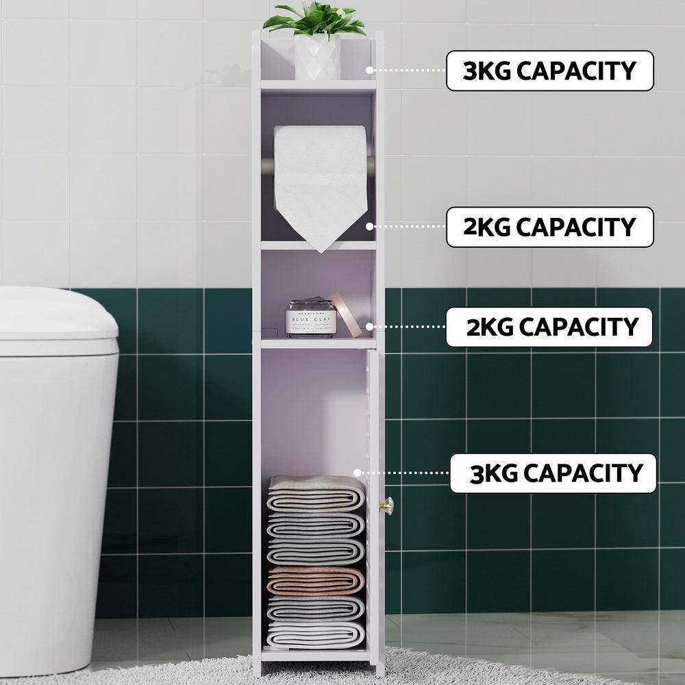 Artiss Bathroom Cabinet Toilet Roll Holder Tissue Organizer 3 Tier Floor Cabinet - Harrogates