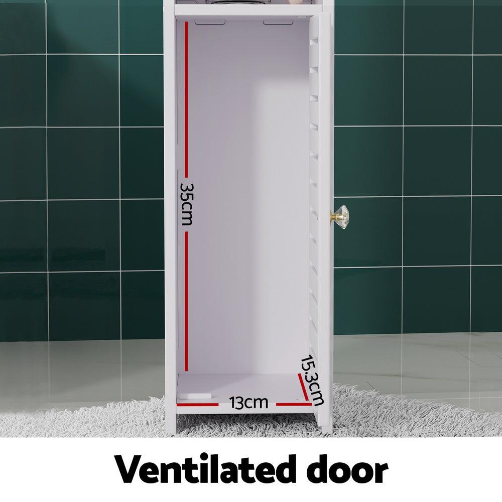 Artiss Bathroom Cabinet Toilet Roll Holder Tissue Organizer 3 Tier Floor Cabinet - Harrogates