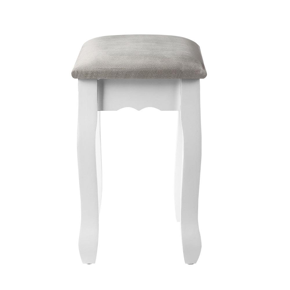 Artiss Dressing Table Stool Velvet Grey - Harrogates