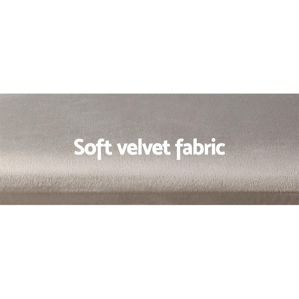 Artiss Dressing Table Stool Velvet Grey - Harrogates