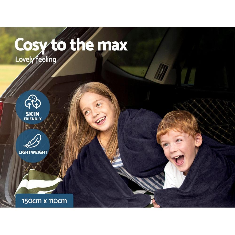 Giselle Electric Heated Blanket Car Truck Throw Rug Travel Camping 12V DC Aut - Harrogates