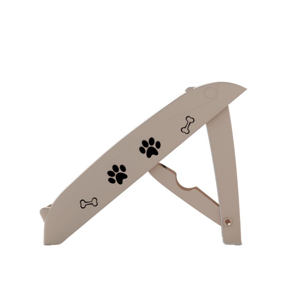 i.Pet Dog Ramp Steps For Bed Sofa Car Pet Stairs Ladder Portable Foldable Beige - Harrogates