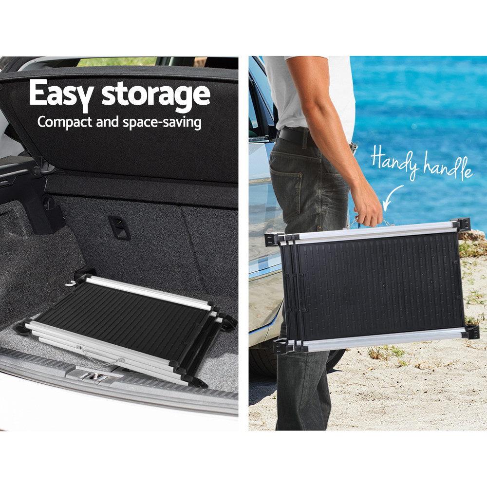 i.Pet Dog Ramp Pet Stairs Steps Car SUV Foldable Portable Ladder Adjustable - Harrogates