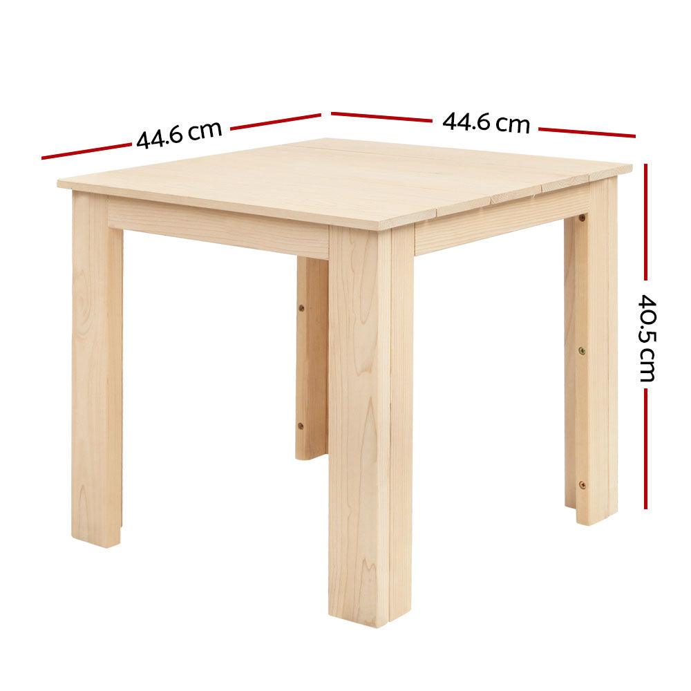 Gardeon Coffee Side Table Wooden Desk Outdoor Furniture Camping Garden Natural - Harrogates