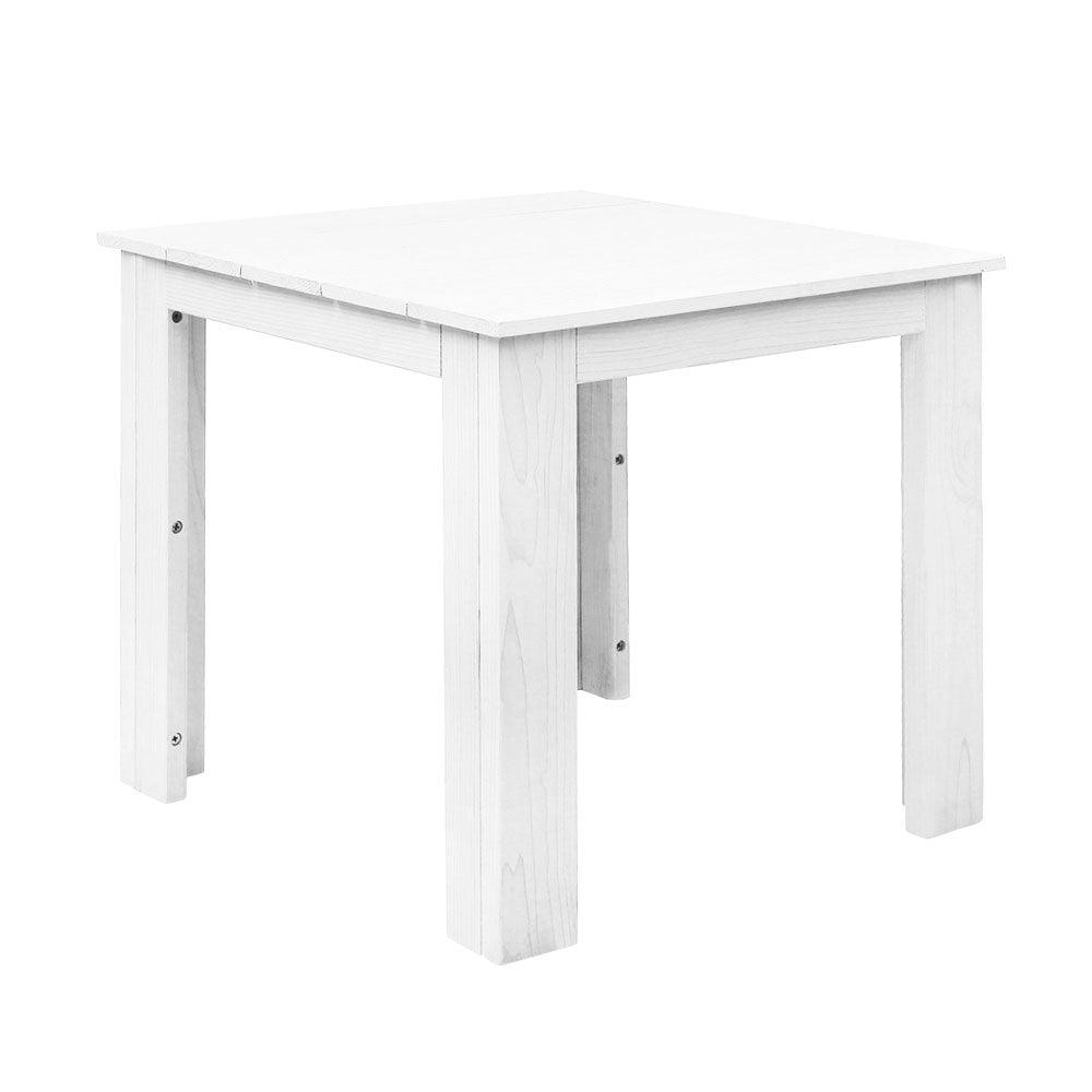 Gardeon Coffee Side Table Wooden Desk Outdoor Furniture Camping Garden White - Harrogates