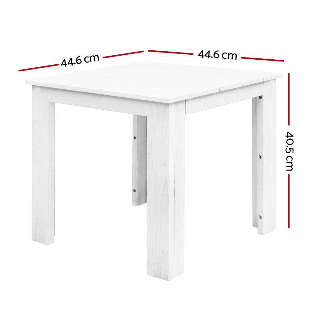 Gardeon Coffee Side Table Wooden Desk Outdoor Furniture Camping Garden White - Harrogates