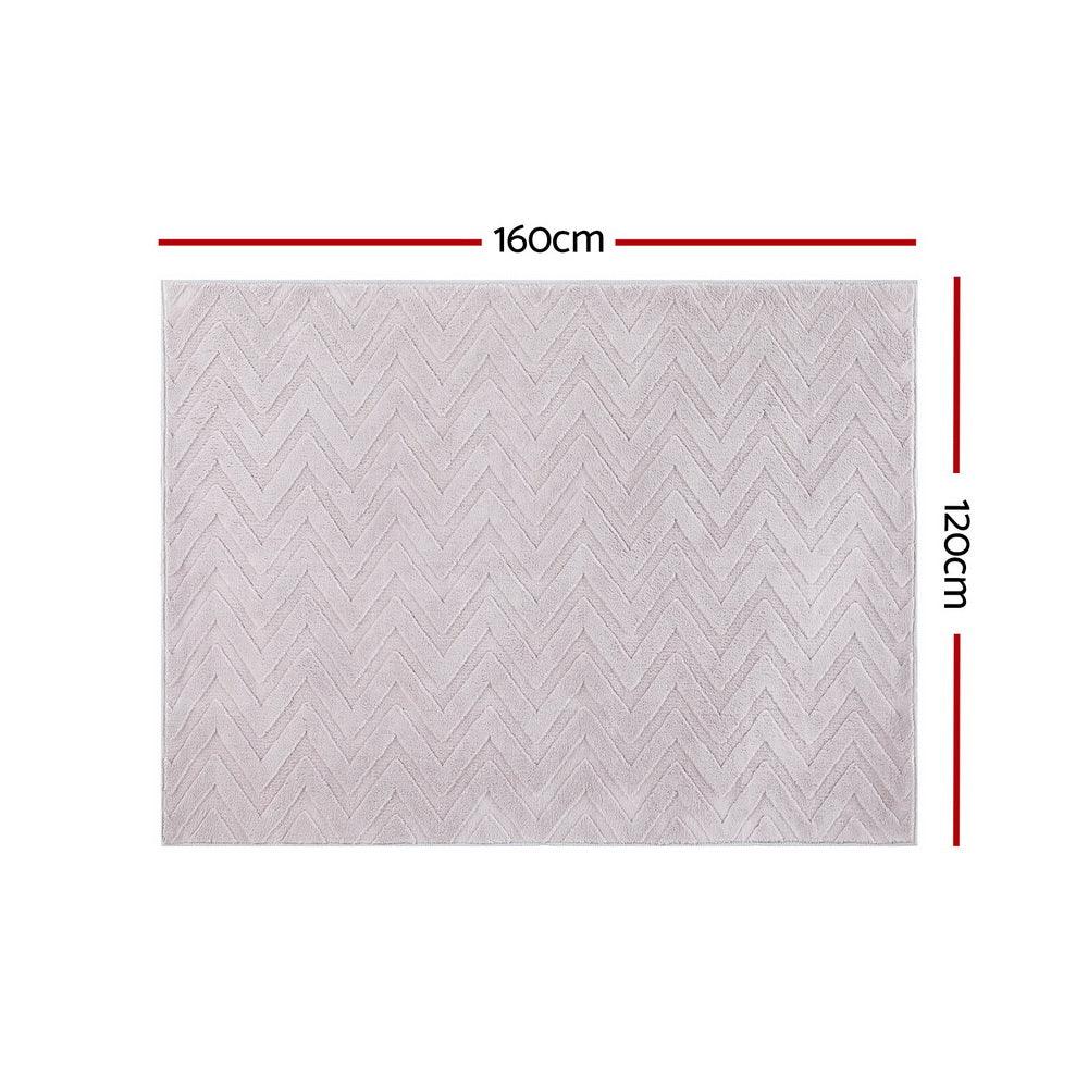 Artiss Floor Rugs 120x160cm Washable Area Mat Large Carpet Microfiber Ripple - Harrogates