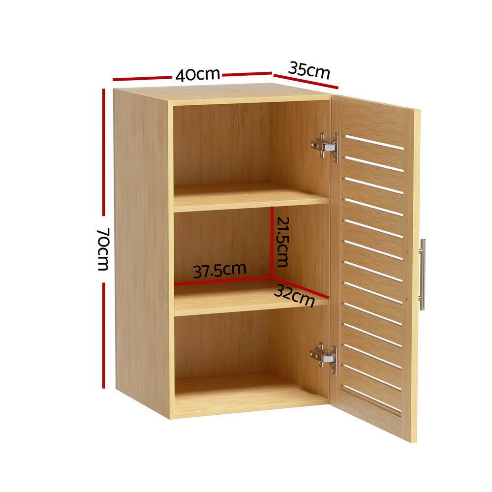 Artiss Bathroom Storage Cabinet 70cm Medicine 2 Tier Shelf Wall Mounted JILL - Harrogates