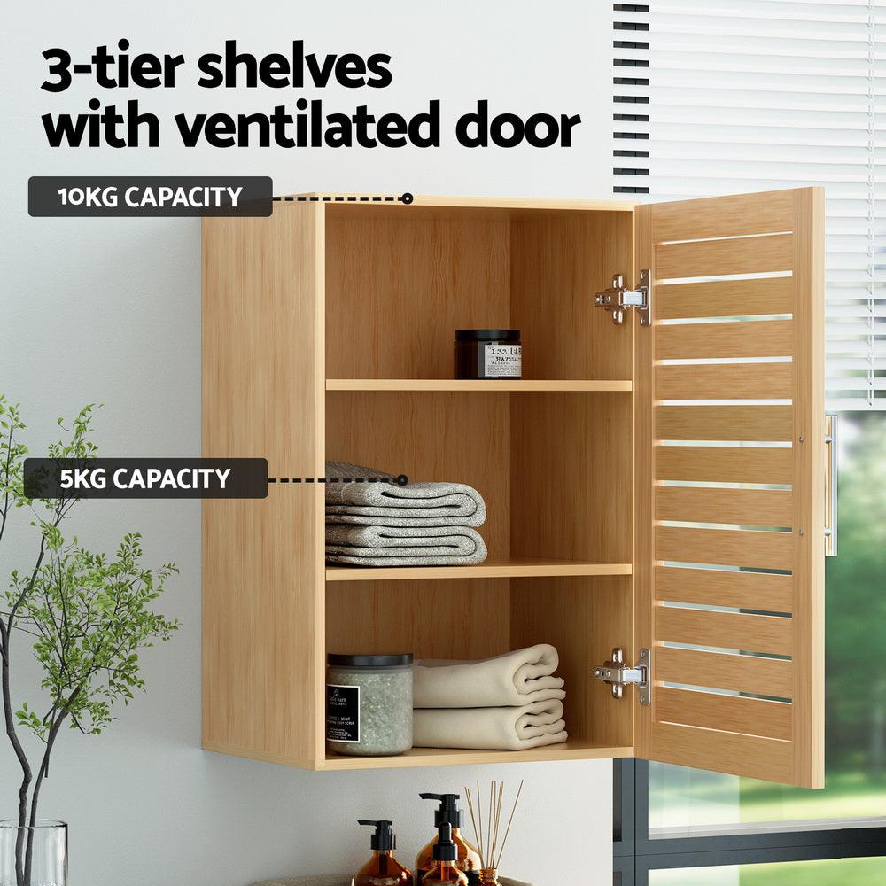 Artiss Bathroom Storage Cabinet 70cm Medicine 2 Tier Shelf Wall Mounted JILL - Harrogates