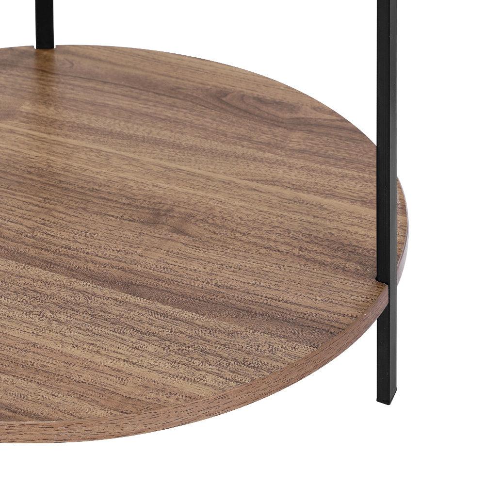 Artiss Coffee Table Side Table Round White Cedric - Harrogates