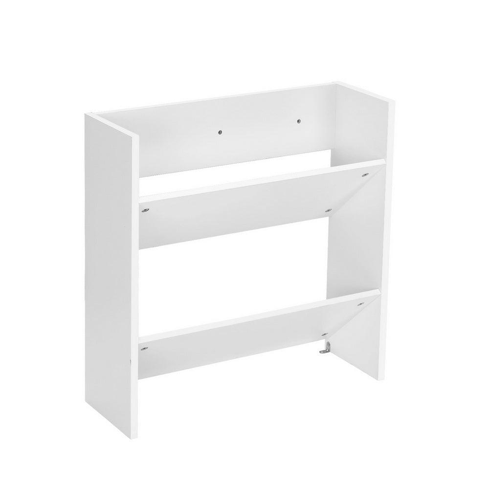 Artiss Shoe Rack 2-tier 12 Pairs Wall Mounted x2 - White - Harrogates