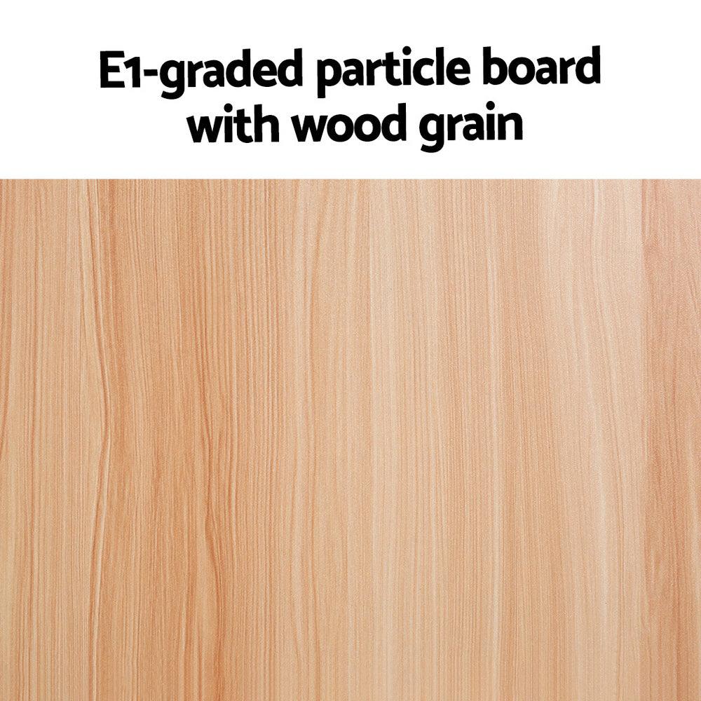 Artiss Coffee Table Semi-circle 48CM Pine Elva - Harrogates